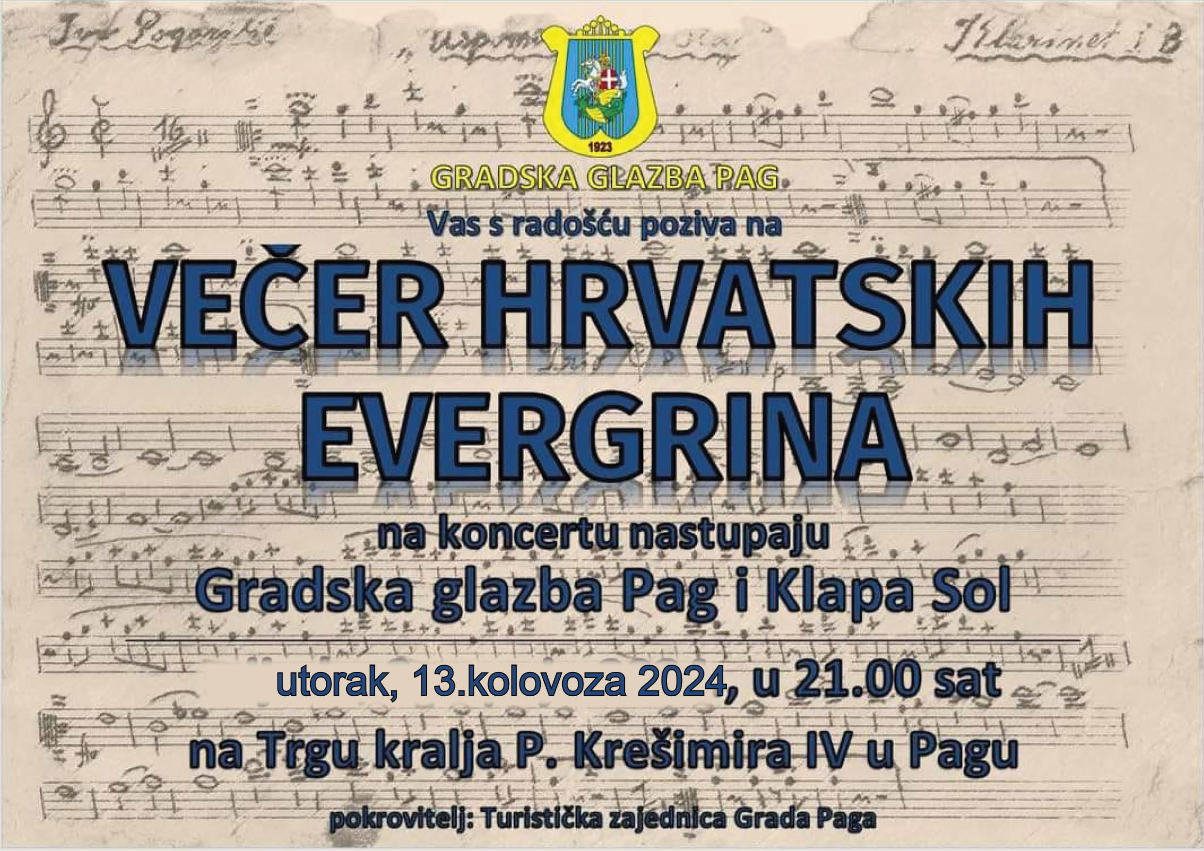 Večer hrvatskih evergreena, 13.08.2024. u 21h